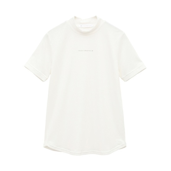 ソフトタッチ ロゴプリント 半袖モック(WOMENS)