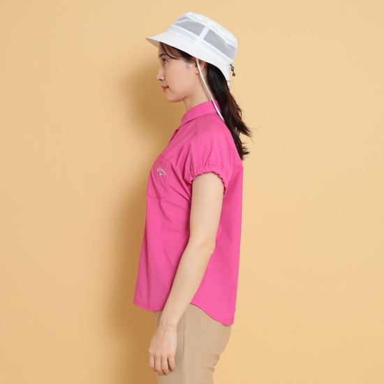 かざあなメッシュフレンチスリーブシャツ (WOMENS)