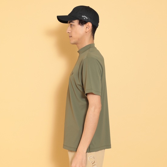 -3℃裏クール天竺ロゴプリントモックネック ※4Lサイズあり (MENS)