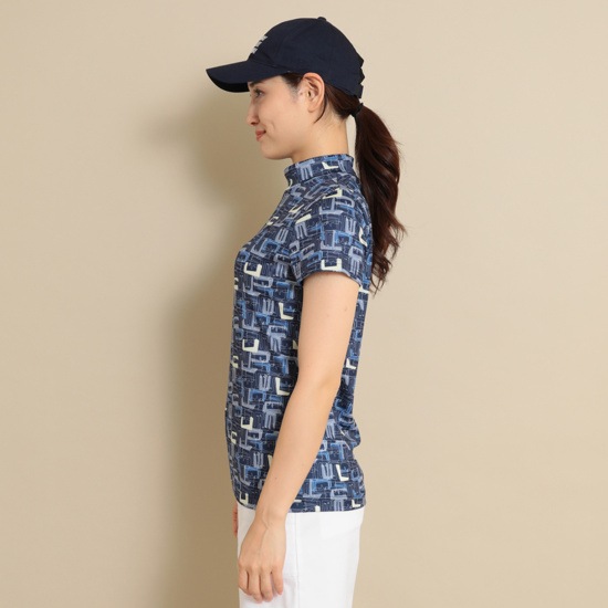 クールコア半袖モックネックシャツ (WOMENS)