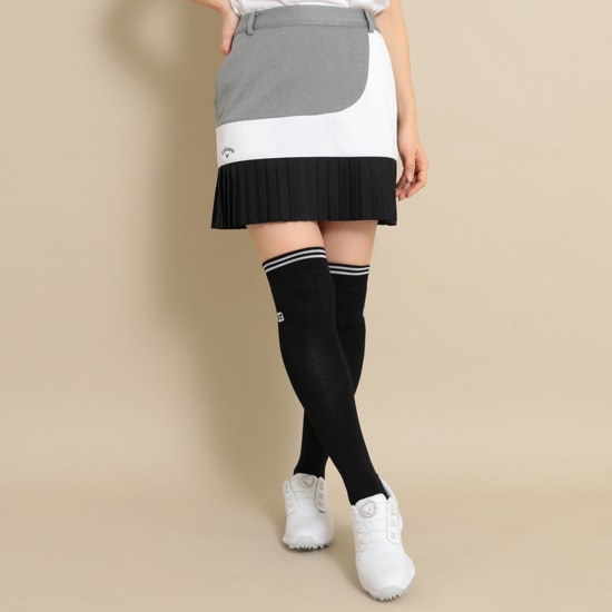 ダンボールスウェット裾プリーツスカート (WOMENS)