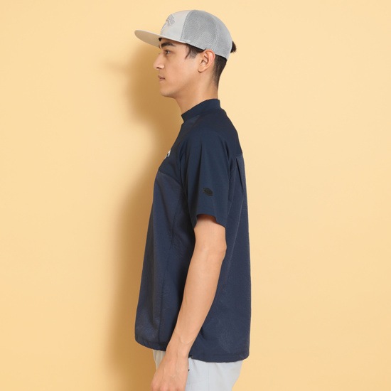 オニカノコ＆ドットエアモックネックシャツ ※4Lサイズあり (MENS)