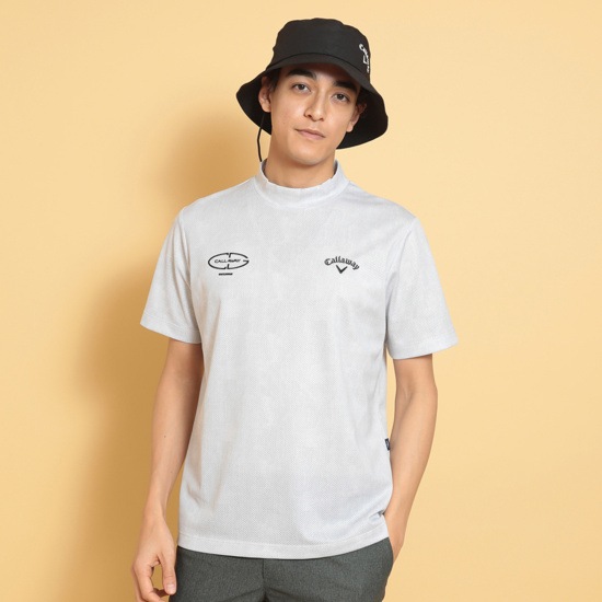 かざあなメッシュメランジプリントモックネック ※4Lサイズあり (MENS)