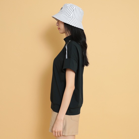 -3℃裏クール半袖モックネックシャツ (WOMENS)