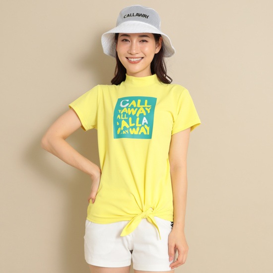 鬼カノコロゴプリントモックネックシャツ (WOMENS)