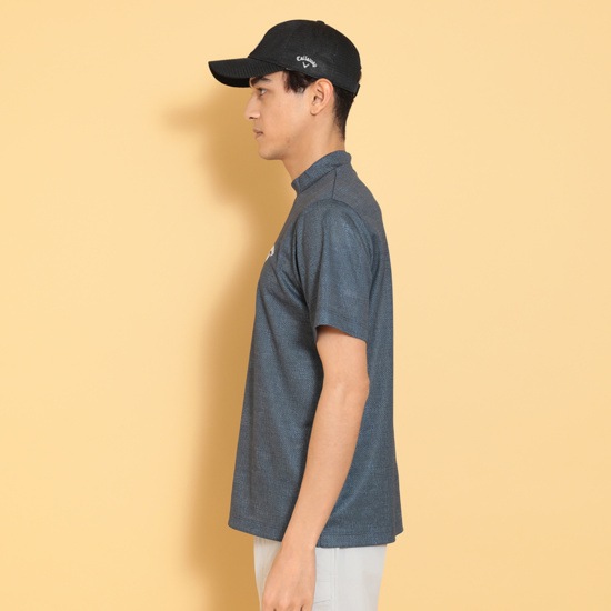 かざあなメッシュメランジプリントモックネック ※4Lサイズあり (MENS)