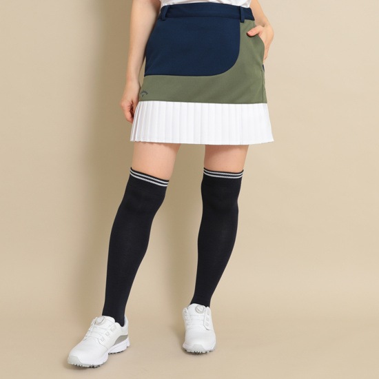 ダンボールスウェット裾プリーツスカート (WOMENS)